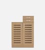 Austin Slatted 2 Door Shoe Cabinet In Maple Finish