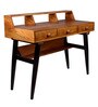 Austin Sheesham Wood Writing Table (3 drawer) in Teak & Black Finish