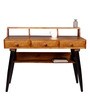 Austin Sheesham Wood Writing Table (3 drawer) in Teak & Black Finish