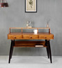 Austin Sheesham Wood Writing Table (3 drawer) in Teak & Black Finish