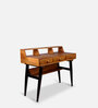 Austin Sheesham Wood Writing Table (3 drawer) in Teak & Black Finish
