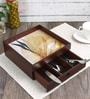 Autumn Brown MDF Wood Cutlery Holder