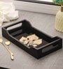 Autumn Leaf Wooden And Glass Serving Tray  (1 Piece)