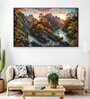Autumn Mountain Multicolour Canvas Art Print