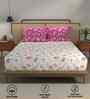 Autumn Pink Floral 144 Tc Cotton Double Bedsheet With 2 Pillow Covers