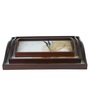 Autumn Teak Brown Teak Wood & MDF Serving Tray (Set of 3) Reinvention factory