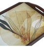 Autumn Teak Brown Teak Wood & MDF Serving Tray (Set of 3) Reinvention factory
