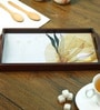 Autumn Teak Brown Teak Wood & MDF Serving Tray Reinvention factory