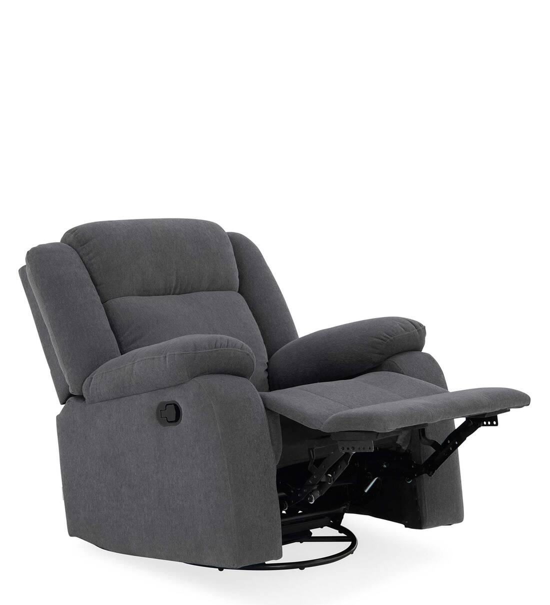 Buy Avalon Fabric Manual 1 Seater Recliner in Graphite Grey Colour by ...