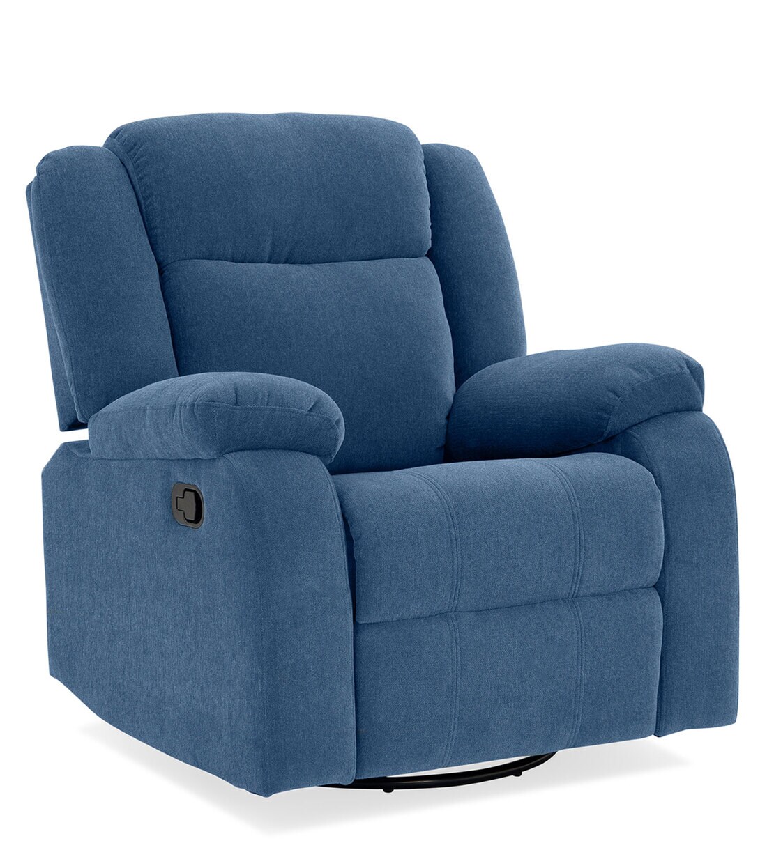 Buy Avalon Fabric Manual 1 Seater Recliner in Twilight Blue Colour by