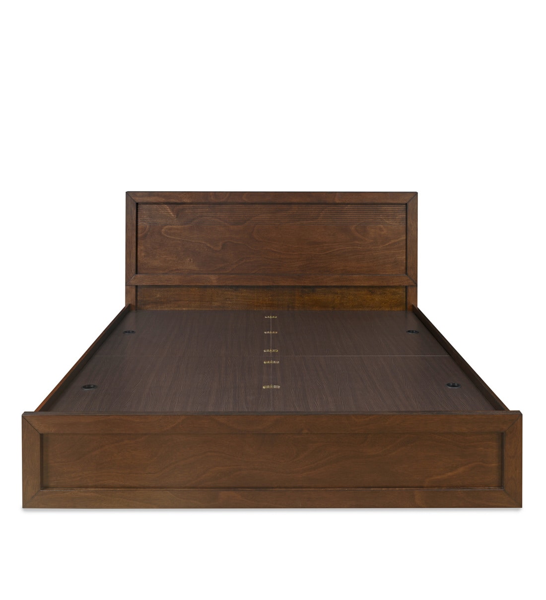 Buy Avatar Queen Size Bed with Storage in Light Oak Finish by home