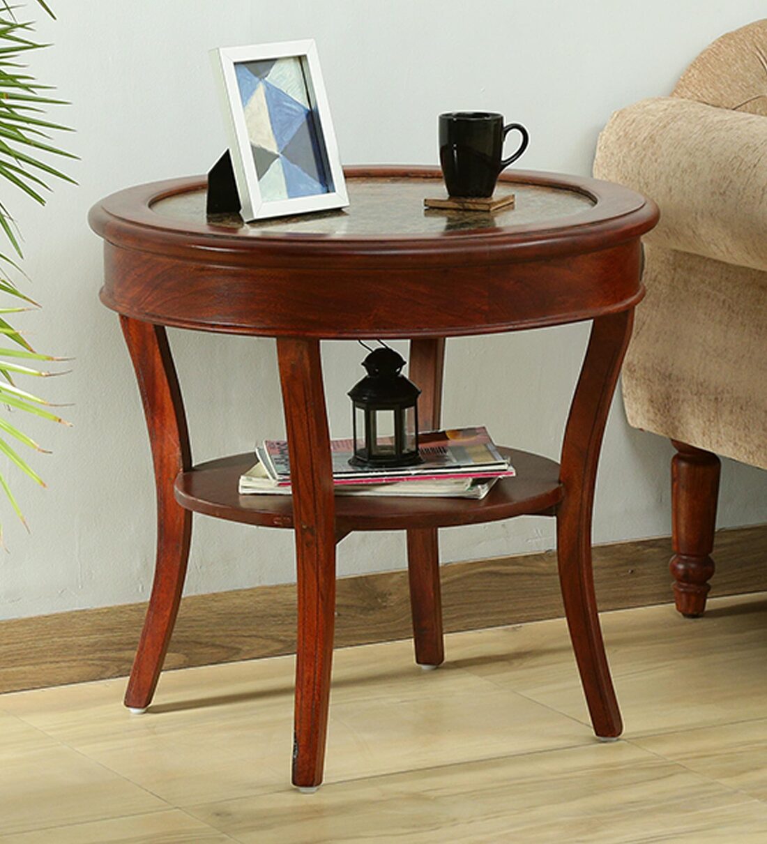 Buy Aveer Solid Wood End Table In Honey Oak Finish at 5 OFF by