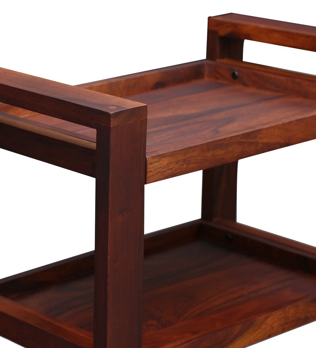 Buy Avian Solid Wood Bar Trolley In Honey Oak Finish By Woodsworth