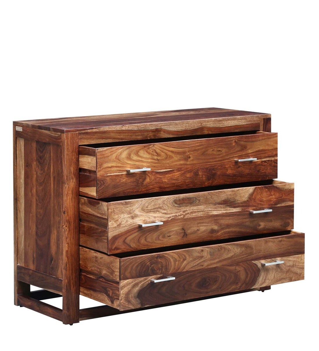 Buy Avian Solid Wood Chest Of Drawers In Rustic Teak Finish By