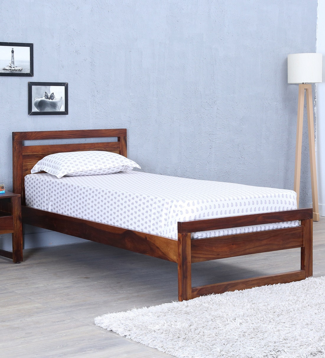 Buy Avian Solid Wood Single Bed In Provincial Teak Finish By Woodsworth