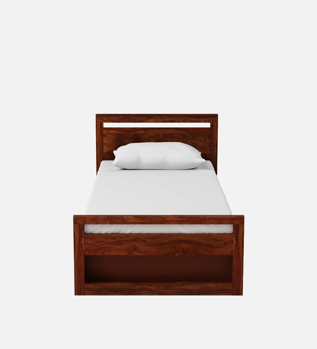 Buy Avian Sheesham Wood Single Bed In Provincial Teak Finish With