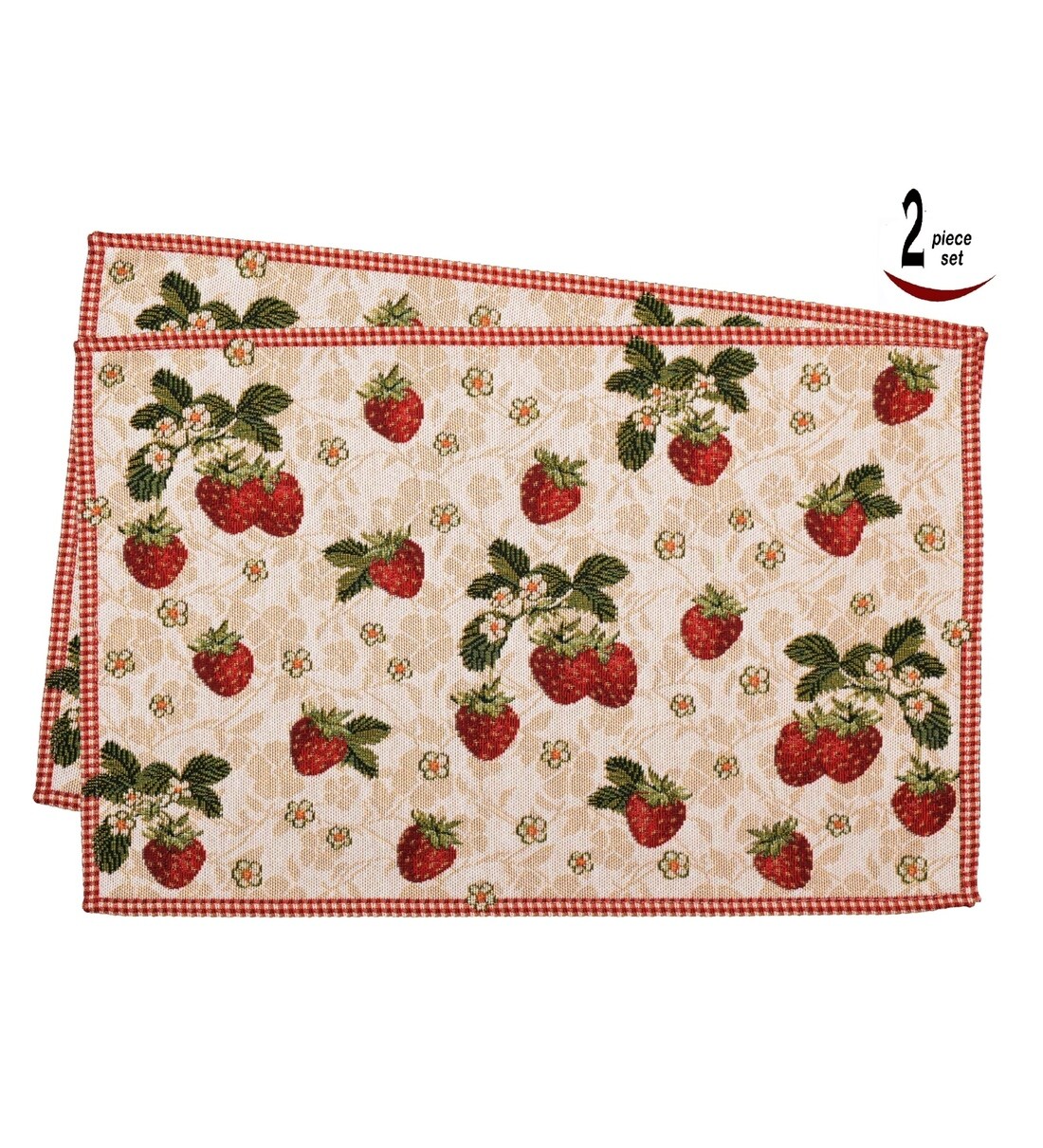 Buy Avi Living Strawberry Farm Table Mats, Set of 2 Online Placemats