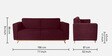 Avalon Fabric 3 Seater Sofa In Marron Colour