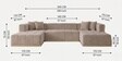 Avalon Signature Corner Sofa In Beige Color