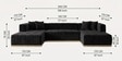 Avalon Signature Corner Sofa In Black Color