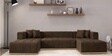 Avalon Signature Corner Sofa In Dark Brown Color