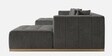 Avalon Signature Corner Sofa In Dark Grey Color