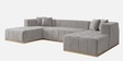 Avalon Signature Corner Sofa In Light Grey Color