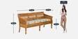 Avantika Sheesham Wood 3 Seater Sofa In Scratch Resistant Rustic Teak Finish