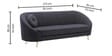 Aveline Chenille Fabric 3 Seater Sofa in Charcoal Grey Colour