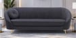 Aveline Chenille Fabric 3 Seater Sofa in Charcoal Grey Colour