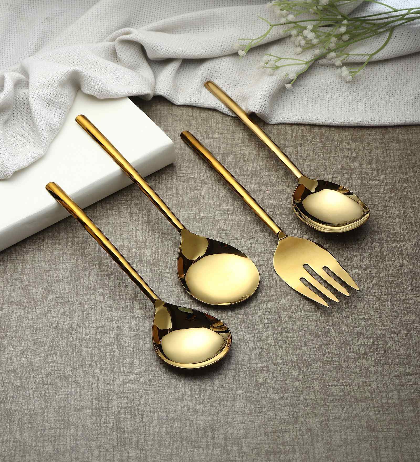 Ava Luxe Gold Serving Set