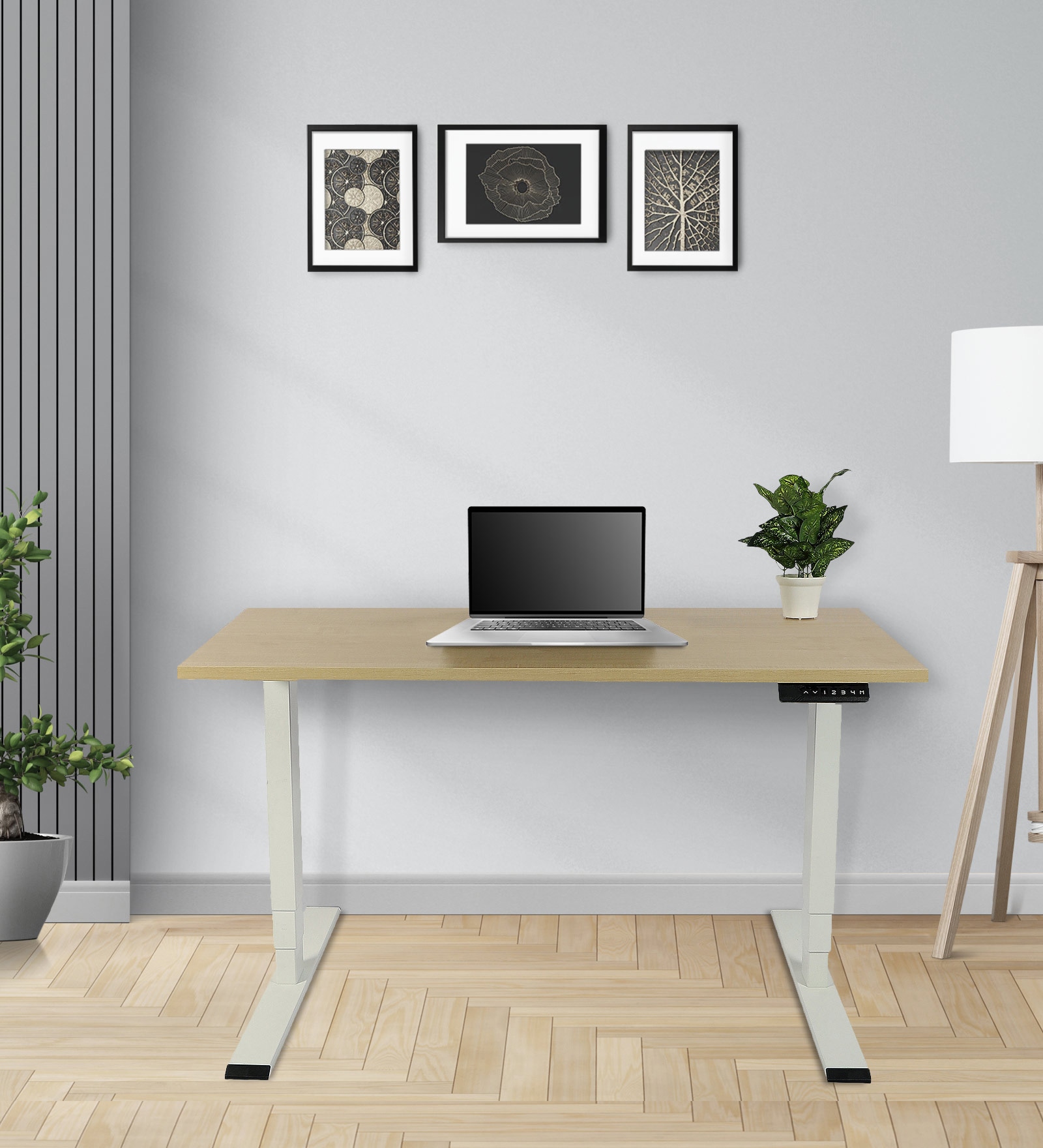 Avail Metal Writing Table in Dual Finish with Adjustable Height