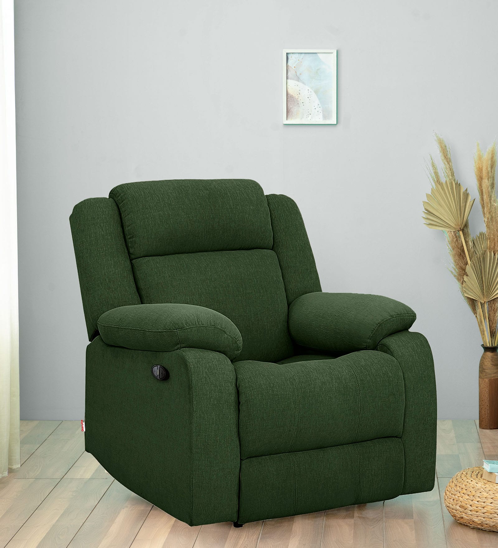 Avalon Fabric Motorized 1 Seater Recliner In Sap Green Colour