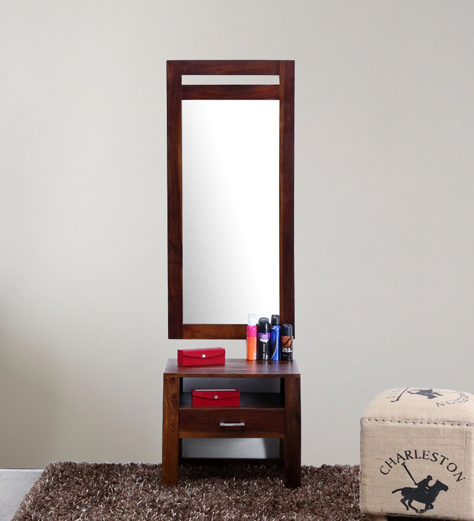 Avian Sheesham Wood Dresser In Scratch Resistant Provincial Teak Finish