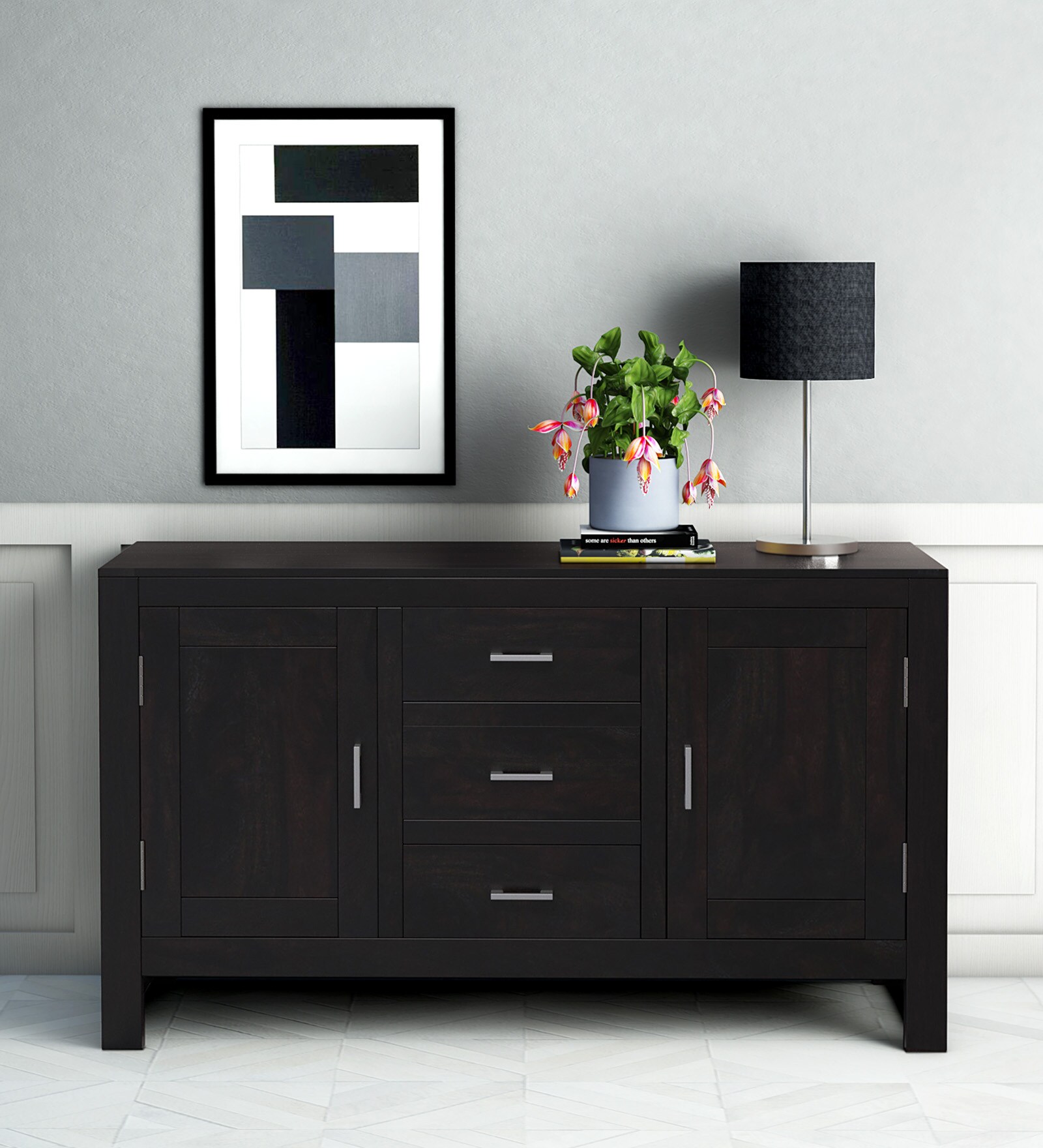 Avian Sheesham Wood Sideboard In Warm Chestnut Finish