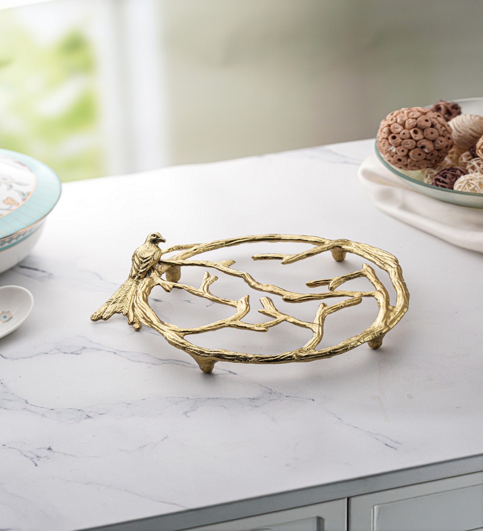 Flight Of Gold Trivet-Gold