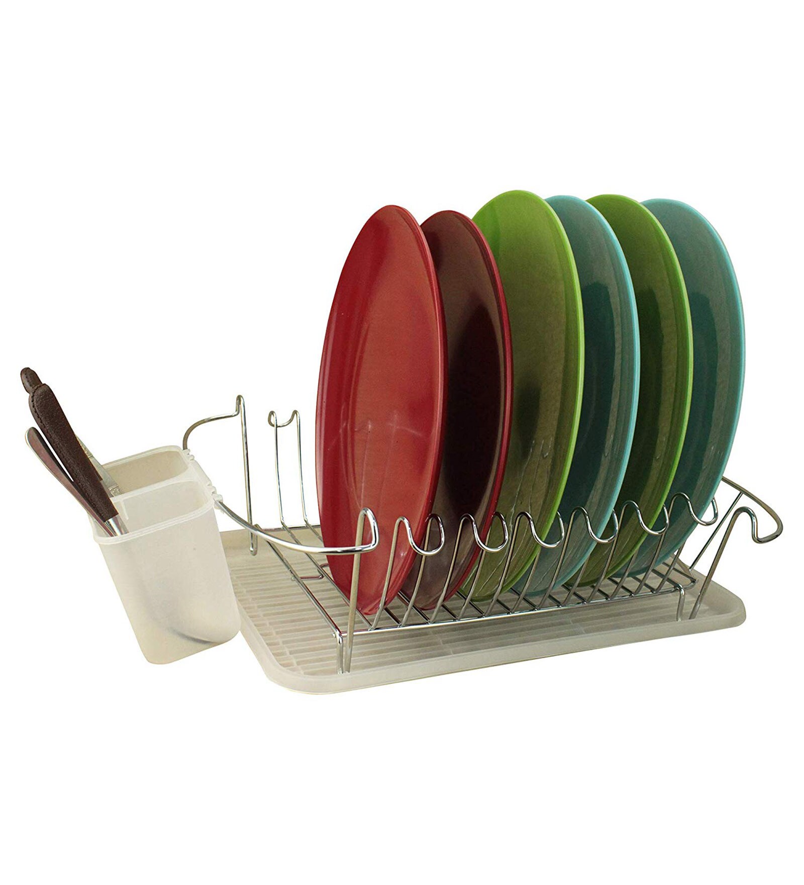 AVMART 40 Inch Kitchen Dish Kitchen Utensil Modern Kitchen Storage Rack with Spoon Knife Cutlery Holder