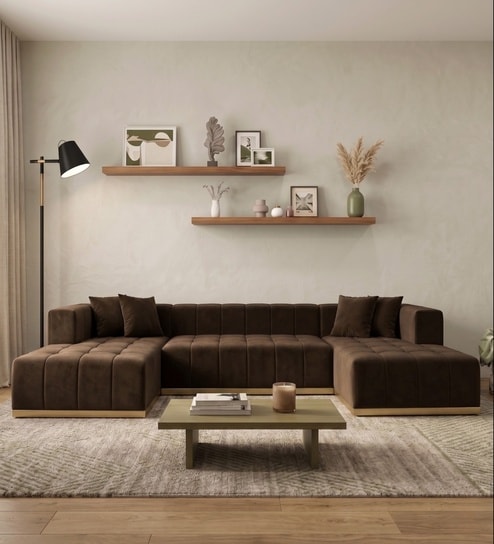 Avalon Signature Corner Sofa In Light Brown Color