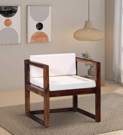 Avian Sheesham Wood Arm Chair In Provincial Teak Finish