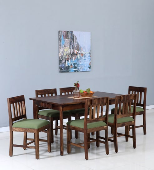 Avilys Sheesham Wood 6 Seater Dining Set In Provincial Teak Finish