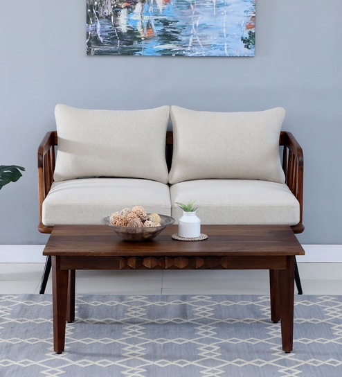 Avilys Sheesham Wood Coffee Table In Provincial Teak Finish