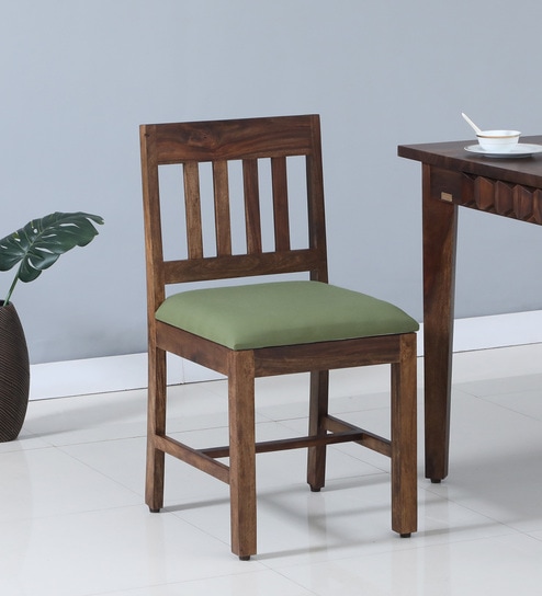 Avilys Sheesham Wood Cushioned Dining Chairs In Provincial Teak Finish (Set Of 2)