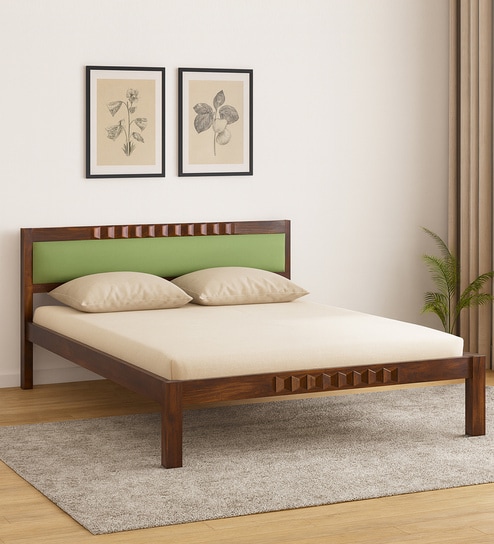 Avilys Sheesham Wood King Size Bed In Provincial Teak Finish