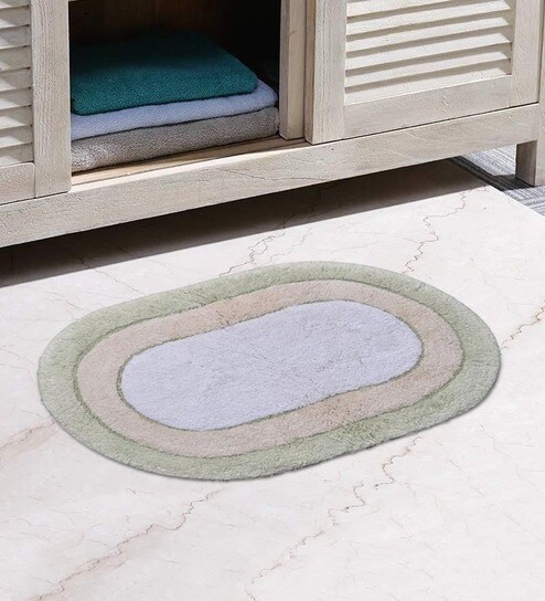 Buy Avira Home Green Racetrack Bath Mat Large Online Bath Mats