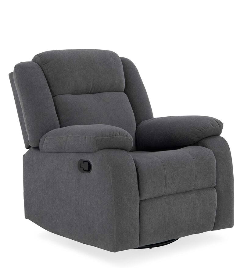 Buy Avalon Fabric Manual 1 Seater Recliner in Graphite Grey Colour by