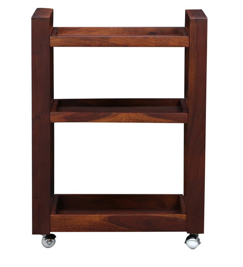 Buy Avian Solid Wood Bar Trolley In Honey Oak Finish By Woodsworth