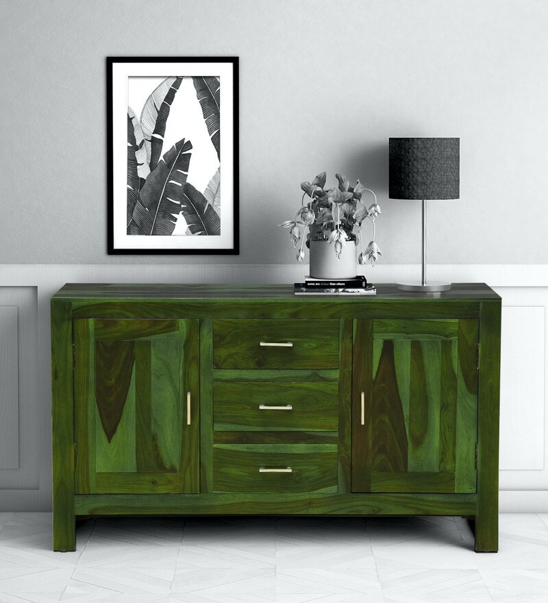 Buy Avian Solid Wood Sideboard In Spring Green Finish By Woodsworth