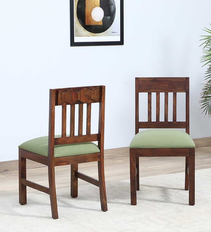 green wood dining chair