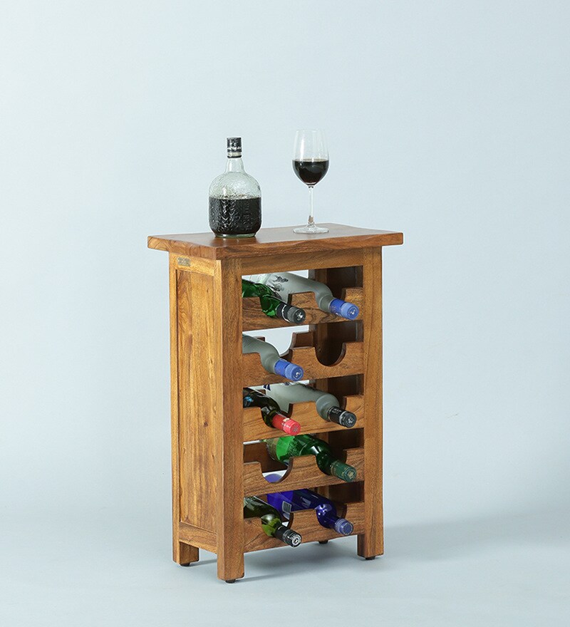 Buy Avyanna Solid Wood Wine Rack In Natural Finish By Mudramark Online ...