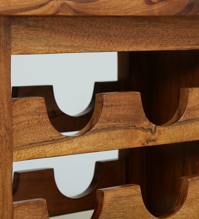 Buy Avyanna Solid Wood Wine Rack In Natural Finish By Mudramark Online ...